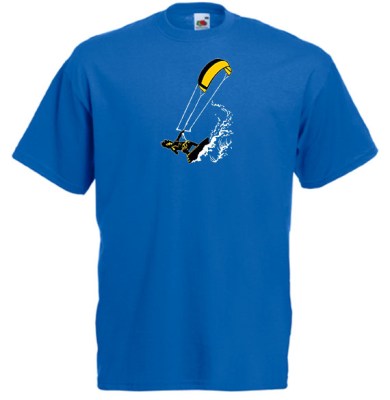 ΜΠΛΕ ΡΟΥΑ t-shirt FRUIT OF THE LOOM με στάμπα WINDSURFING